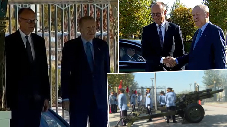 Almanya Başbakanı Merz Ankara'da… Cumhurbaşkanı Erdoğan resmi törenle karşıladı