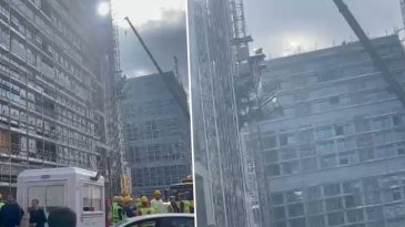 Bah&ccedil;elievler'de İnşaatta Y&uuml;k Asans&ouml;r&uuml; D&uuml;şt&uuml;: 4 Yaralı
