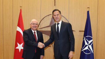 Bakan G&uuml;ler, NATO Genel Sekreteri Rutte ile G&ouml;r&uuml;şme Ger&ccedil;ekleştirdi