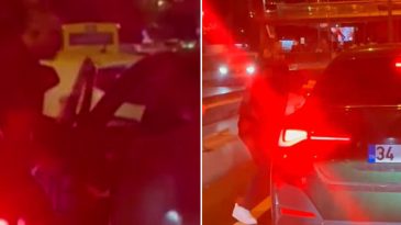 Bakırk&ouml;y'de Trafik Magandası Kadın S&uuml;r&uuml;c&uuml;ye Saldırdı