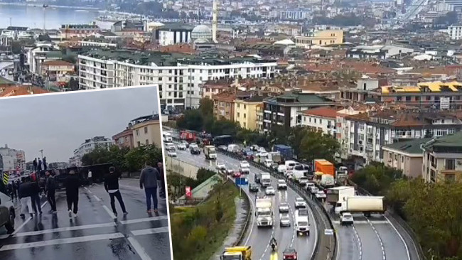 D-100 Karayolu'nda TIR Devrildi! Yol Trafiğe Kapatıldı