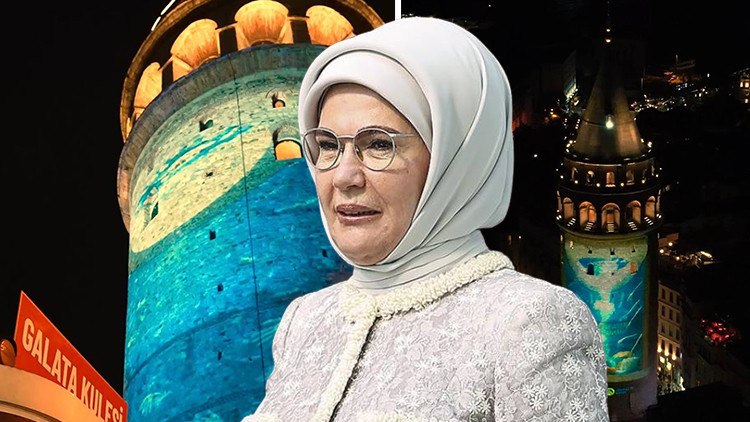 Emine Erdoğan: Galata Kulesi, 'Sıfır Atık' felsefesiyle geleceğe umut veriyor
