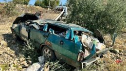 Feci Kaza… Şarampole Yuvarlanan Otomobilde Karı-Koca Hayatını Kaybetti