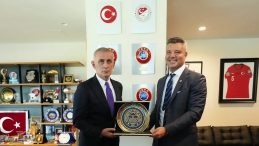 Fenerbahçe Kulübü Başkanı Sadettin Saran, TFF Başkanı Hacıosmanoğlu'nu Ziyaret Etti