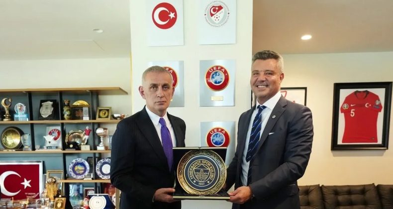 Fenerbahçe Kulübü Başkanı Sadettin Saran, TFF Başkanı Hacıosmanoğlu'nu Ziyaret Etti
