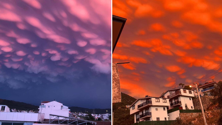 Fethiye’de Göz Alıcı Manzara: Gökyüzünü Mammatus Bulutları Kapladı