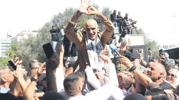 Filistinli Tutsakların &Ouml;zg&uuml;rl&uuml;k Sevinci