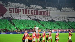 Galatasaray Taraftarları Bodo/Glimt Karşısında Gazze'yi Unutmadı! "Soykırımı Durdurun"