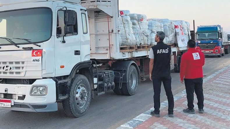 Gazze’ye 100 TIR Yardım Gönderildi