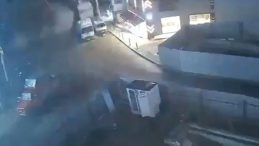 Gebze'deki Bina Yıkım Anı Güvenlik Kamerasında