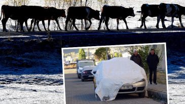 Hava Sıcaklığı Eksi 6 Dereceye D&uuml;şerek, Etkileyici Kar Manzaraları Oluşturdu!