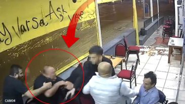 Husumetlisini Vuran Ş&uuml;pheli, Saldırı Anı Kameralara Yansıdı!