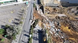 İstinat Duvarı Yol Çökmesine Sebep Oldu