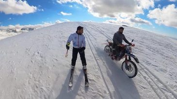 Kar kalınlığı 40 santimetreye ulaştı! Kar yağışını fırsata &ccedil;evirdiler: 'Sezonun ilkini deneyimledik'