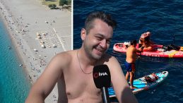 Kış Gelmedi: Sıcak Havada Plaja Akın Etti