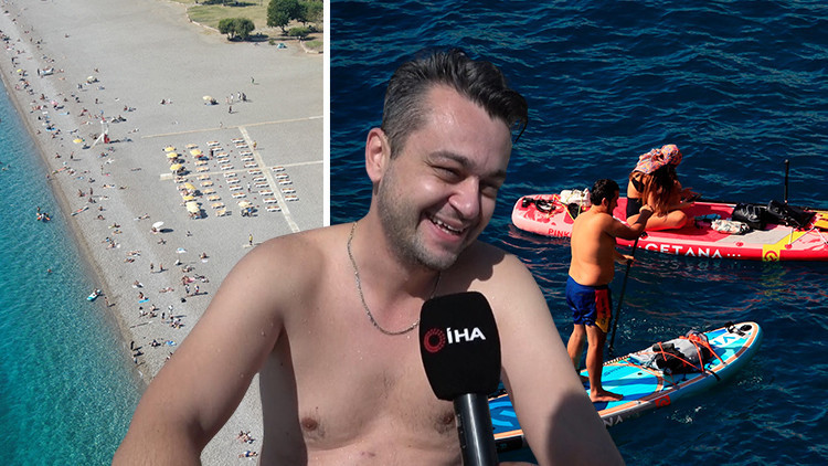 Kış Gelmedi: Sıcak Havada Plaja Akın Etti