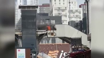 Metrob&uuml;s &Uuml;st Ge&ccedil;idinde Yangın Paniği