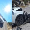Motosiklet Sürücüsünün Hayatını Kaybettiği Kaza Kask Kamerasında