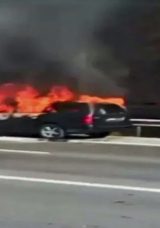 Seyir Halindeki Otomobilin Motoru Alevlere Teslim Oldu