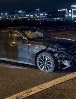 Sultanbeyli TEM Otoyolu'nda 2 otomobil çarpıştı: 4 yaralı