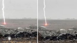 Yıldırım Anı Kameraya Yansıdı