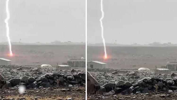 Yıldırım Anı Kameraya Yansıdı