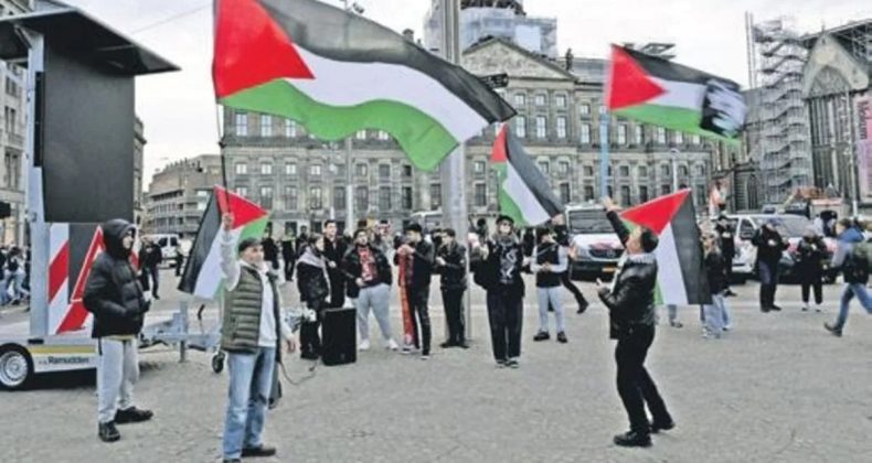 Amsterdam’da Filistin’e Destek