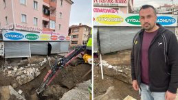 Ankara’da korku dolu anlar! İş yerinin yıkılma riski var: ASKİ’nin kanalizasyon çalışması esnafı mağdur etti