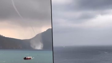Antalya'da İki Farklı Noktada Hortum G&ouml;r&uuml;nt&uuml;lendi!