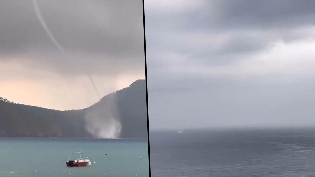 Antalya'da İki Farklı Noktada Hortum Görüntülendi!
