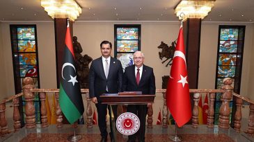 Bakan G&uuml;ler, Orgeneral Hafter'i Ağırladı