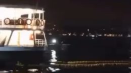 Beykoz'da Vapur Balıkçı Ağlarına Sıkıştı