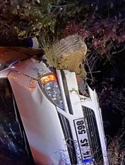 Bolu'da Otomobil Takla Attı: Sürücüsü Ehliyetini Kaybetmiş!