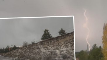 Ceviz B&uuml;y&uuml;kl&uuml;ğ&uuml;nde Dolu, Aniden Yağmaya Başladı!