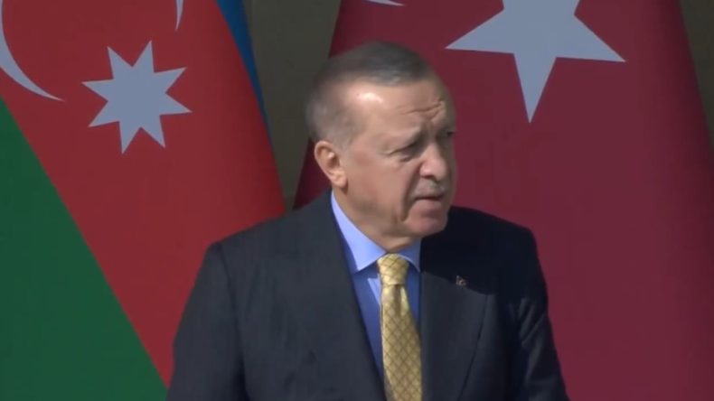 Cumhurbaşkanı Erdoğan Azerbaycan'da Konuşma Gerçekleştiriyor