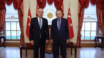 Cumhurbaşkanı Erdoğan, TBMM Başkanı Kurtulmuş ile G&ouml;r&uuml;şt&uuml;