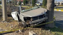 Ehliyetsiz sürücü ağaca çarptı: 2 ölü, 1 yaralı