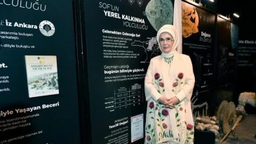 Emine Erdoğan, 'Anadoludakiler Sergisi'nin a&ccedil;ılışında konuştu
