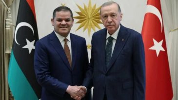 G&Uuml;NDEMDE&hellip; Cumhurbaşkanı Recep Tayyip Erdoğan, Libya Başbakanı Abd&uuml;lhamid Dibeybe ile bir araya geldi
