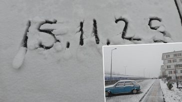 G&uuml;ne Kar Yağışıyla Girdik! Beyaz Bir &Ouml;rt&uuml; Her Yeri Kaptı