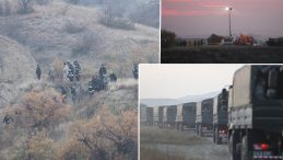 G&uuml;rcistan'da D&uuml;şen Askeri Kargo U&ccedil;ağının Enkazında İncelemelere Başlandı