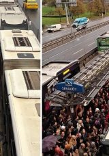 İstanbulluların Metrob&uuml;s Sıkıntısı! Yoğun Kuyruklar Oluştu: Ulaşım Hız Kesmiyor