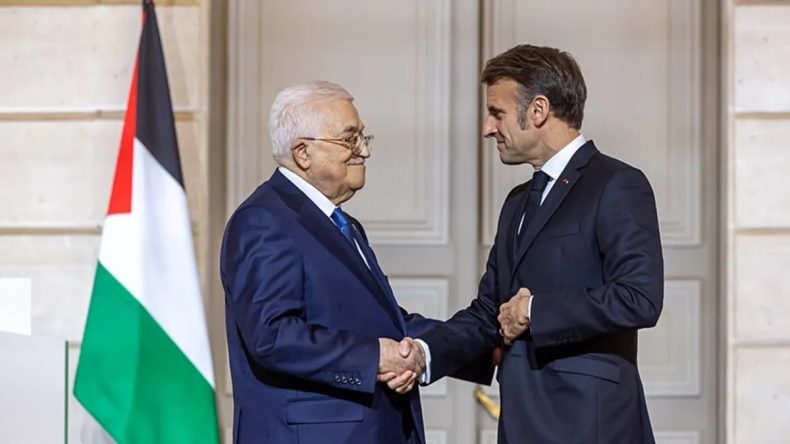 Macron ve Filistin Devlet Başkanı Abbas Bir Araya Geldi!