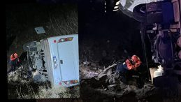 Midib&uuml;s U&ccedil;uruma Yuvarlandı: 15 Yaralı!