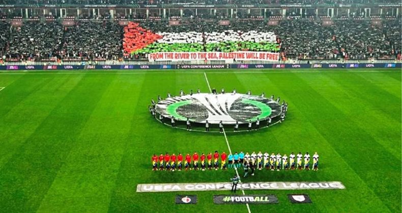 Samsunspor Trib&uuml;nleri Filistin'e Destek Oldu!