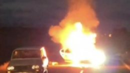 Şanlıurfa'da LPG'li Ara&ccedil; Alevlenerek Yanmayı Başladı