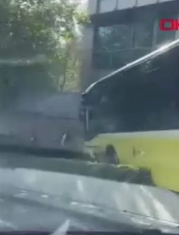 SON DAKİKA | Beşiktaş'ta İETT Otobüsü Kaza Geçirdi