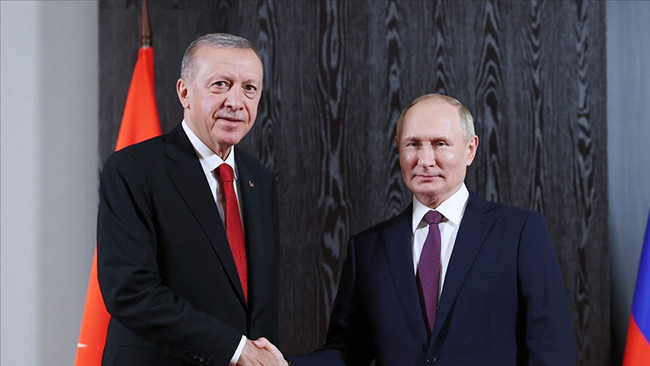 Son Dakika: Cumhurbaşkanı Erdoğan, Putin ile G&ouml;r&uuml;şt&uuml;