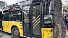 SON DAKİKA&hellip; İstanbul Bağcılar'da İETT Otob&uuml;s&uuml; Ağaca &Ccedil;arptı!