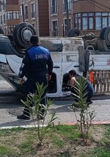 Tekirdağ'da Şok Eden Kaza: Kamyonet Devrildi! 2 Yaralı